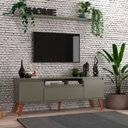 Ver imagem 1 de Rack para Tv com Prateleira 150cm Retro Mdf Verde Dallas - On Móveis