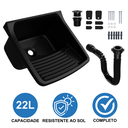 Ver imagem 1 de Tanque Plástico para Lavar Roupa 22l + Sifão Preto Astra Tq0sf/sc