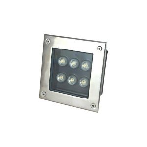 Embutido de Solo Quadrado Led 6w - Verde