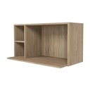 Ver imagem 7 de Suporte Microondas Aéreo 81cm com Nicho Adega Miami Castanho - Lumil