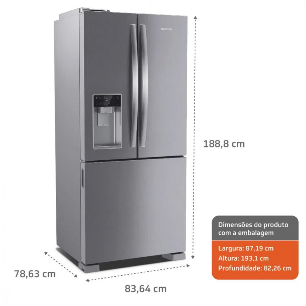 Geladeira Brastemp Frost Free French Door Inverse BRH85AKBNA - 11