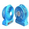 Mini Ventilador Portátil USB com Bateria Recarregável e Luz de LED - Azul - 1