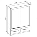 Ver imagem 7 de Guarda Roupa Mongi 2 Portas 2 Gavetas Marrom Caemmun
