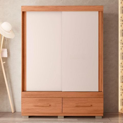 Guarda Roupa Mongi 2 Portas 2 Gavetas Marrom Caemmun
