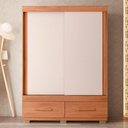 Ver imagem 1 de Guarda Roupa Mongi 2 Portas 2 Gavetas Marrom Caemmun