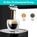 Ver imagem 3 de Casabrews Máquina de Espresso 20 Bar com Vaporizador de Leite (preto)
