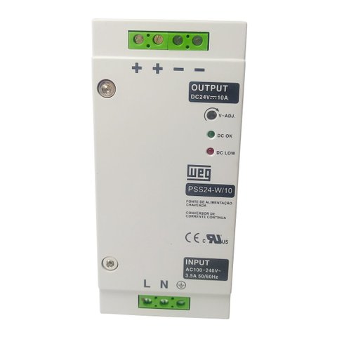 Fonte Chaveada Weg Pss24 Bivolt 24vcc 10a 24w