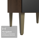 Ver imagem 7 de Balcão Gabinete de Pia 105 cm 3 Portas 2 Gavetas Rustic/Preto Lille Madesa