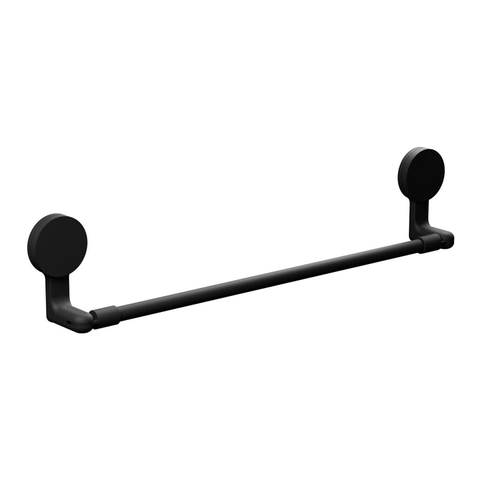 Porta Toalha com Adesivo Preto Fosco 58,5 X 5,4 X 11,8 Cm - Astra