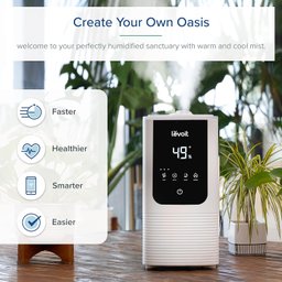 Levoit Umidificador 4.5l Ultrassônico Quente e Frio com Difusor de Óleos (branco) - 10