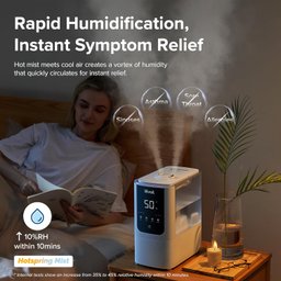 Levoit Umidificador 4.5l Ultrassônico Quente e Frio com Difusor de Óleos (branco) - 3