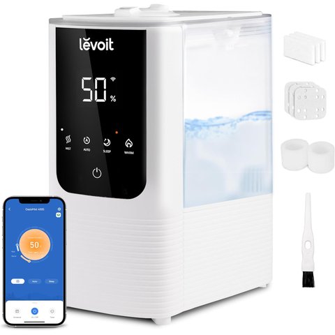 Levoit Umidificador 4.5l Ultrassônico Quente e Frio com Difusor de Óleos (branco)
