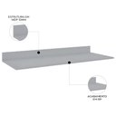 Ver imagem 3 de Tampo para Balcão de Cozinha 150cm Mdp Cinza Claro - Lumil