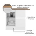 Ver imagem 4 de Balcao com Tampo Canto Reto 95 Cm 1 Porta Unna Branco Poliman