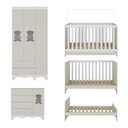 Ver mais imagens de Quarto de Bebê Completo C/berço Americano 3 em 1 Colchão Ternura Multimóveis Mp4671 Branco/off