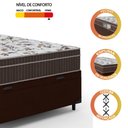 Ver imagem 2 de Cama Box Casal Baú Colchão Espuma Orthoface Polar 158x198x25cm Marrom - Suporta Até 120kg Por