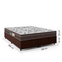 Ver imagem 4 de Cama Box Casal Baú Colchão Espuma Orthoface Polar 158x198x25cm Marrom - Suporta Até 120kg Por
