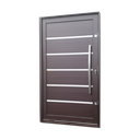 Ver imagem 1 de Porta Pivotante Alumínio Lamb.Premium c/Pux.D.Elite Marrom Corten 240x150 Brimak