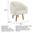 Ver imagem 4 de Poltrona Decorativa Recepção Luiza Jj Pés Palito Linho:bege