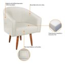 Ver imagem 5 de Poltrona Decorativa Recepção Luiza Jj Pés Palito Linho:bege