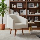Ver imagem 3 de Poltrona Decorativa Recepção Luiza Jj Pés Palito Linho:bege