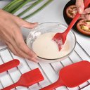 Ver imagem 3 de Jogo Utensilios de Cozinha em Silicone Madeira 12 Pecas Vermelho