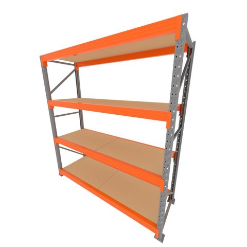 Mini Porta Pallet 200 Kg por Nivel Inicial com 4 Niveis Laranja com Mdf Cru