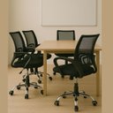 Ver imagem 3 de Kit 2 Cadeiras Escritório Secretária Modelo Ascend Base Cromada com Rodinha Preta