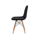 Ver imagem 4 de Conjunto Kit 4 Cadeiras Estofadas Charles Eames Botonê Preto com Base Madeira
