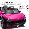 Mini Carro Elétrico 12v Volkswagen Buggy Controle Remoto Infantil Rosa Importway Bw432rs Motorizado - 6