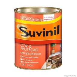 Tinta Esmalte Fosco Cor e Proteção Suvinil 900 ml Branco - 1 Tinta Esmalte Fosco Cor e Proteção Suvinil 900 ml Branco - 1
