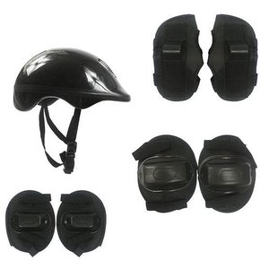 Kit de Proteção Infantil com Capacete Joelheira Cotoveleira Protetor de Mãos