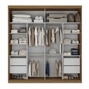 Ver imagem 5 de Guarda Roupa 2 Portas de Correr com Espelho 219 cm X 230 cm 100% MDF Cor:Nogueira e Areia