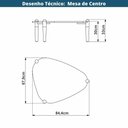 Ver imagem 3 de Mesa de Centro Orgânica Artesano 85 Cm (largura) em Mdp Hanover (mel) e Pés em Madeira Maciça