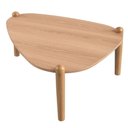 Ver imagem 2 de Mesa de Centro Orgânica Artesano 85 Cm (largura) em Mdp Hanover (mel) e Pés em Madeira Maciça