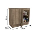 Ver imagem 2 de Balcão de Cozinha Maxxi G748 Canto Reto 1 Porta C/tampo 80cm Nogal/orion - Kappesberg