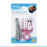 Kit Manicure Infantil Bebe Com Cortador de Unha Tesoura e Lixa A Partir do Nascimento Clingo - Rosa - 8