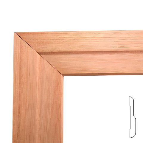 Guarnição / Alizar para Portas de Madeira Bico de Pato de Eucalipto de 7 Cm