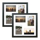 Ver imagem 1 de Kit 2 Quadros Porta Retrato Foto 10x15 Paspatur Branca 30x30