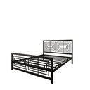 Ver imagem 2 de Cama Casal Robusta Aço Ferro Tamanho Queen 158cmx198cm Cor Preto Estilo Industrial Ca-06