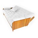 Ver imagem 6 de Sofá Cama Paris Ripado Acquablock Branco Off Madeira Nobre