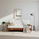 Ver imagem 2 de Sofá Cama Paris Ripado Acquablock Branco Off Madeira Nobre