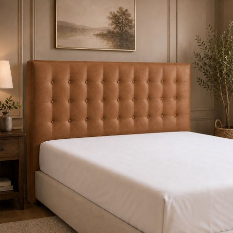Cabeceira para Cama Box Casal 140cm Libia Courino Caramelo - Sallar Home