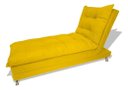Ver imagem 4 de Sofa Cama Chaise Bicama Reclinavel Sala Lavinia Suede:Amarelo/Suede