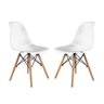 Conjunto com 2 Cadeiras Eames Prizi Lake - Branca - 1