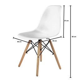 Conjunto com 2 Cadeiras Eames Prizi Lake - Branca - 5