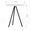 Ver imagem 2 de Mesa Lateral Redonda Trilegal Ø420x420x530 Preto/Branco