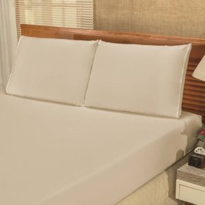 Jogo de Cama Lençol Solteiro Bianca 02 Peças - Cáqui
