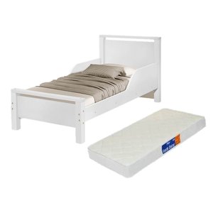 Mini Cama Infantil Meli Reforçada Branco com Colchão