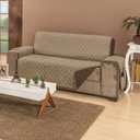 Ver imagem 1 de Protetor de Sofá Dupla Face Manu 3 Lugares King - Cáqui/Tabaco